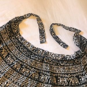 Indian Elephant Print Wrap Skirt